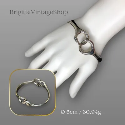 Infinity Armreif aus Edelstahl, geschmiedet, Unisex
