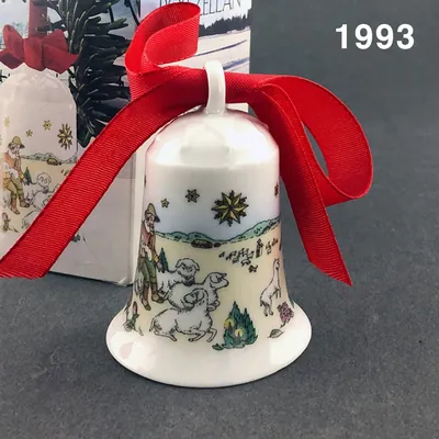 Hutschenreuther Weihnachtsglocke 1993 Auf der Heide, Ole Winther, limitiert