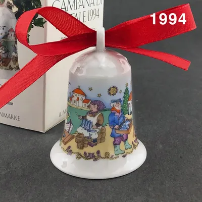 Hutschenreuther Weihnachtsglocke 1994 Ostseeinsel, Ole Winther, limitiert