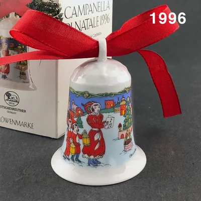 Hutschenreuther Weihnachtsglocke 1996 In der Burg, Ole Winther, limitiert