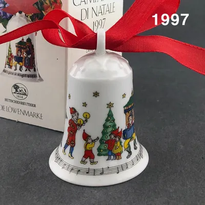 Hutschenreuther Weihnachtsglocke 1997 Mittenwald, Ole Winther, limitiert