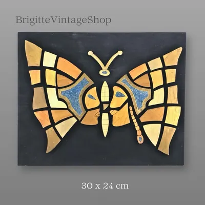 Wandschmuck mexikanische Volkskunst, Kupfer und Messing auf Holzbasis, 3D-Effekt