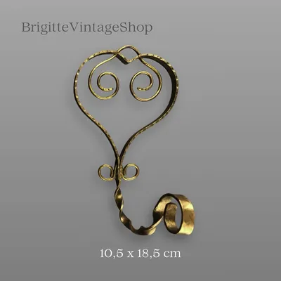 Messing Blumenampelhalterung, Wandhalter im Jugendstil Design