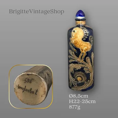Keramik Karaffe mit Sgraffito Dekor, Studiokeramik Handarbeit