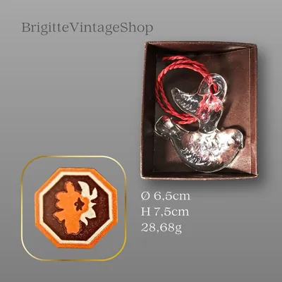 Glasanhänger Friedenstaube, Glasbläser-Handwerk, Baumschmuck im Skandinavienstil