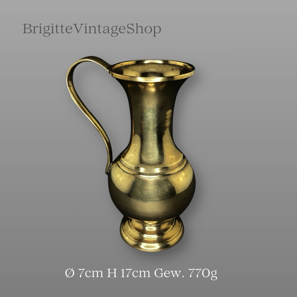 Brass handled vase
