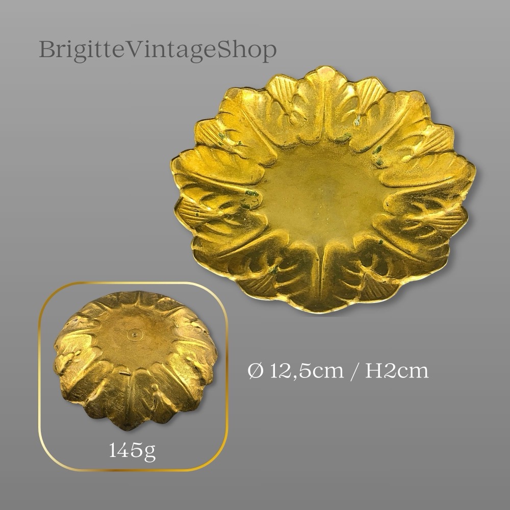 Brass candle dish