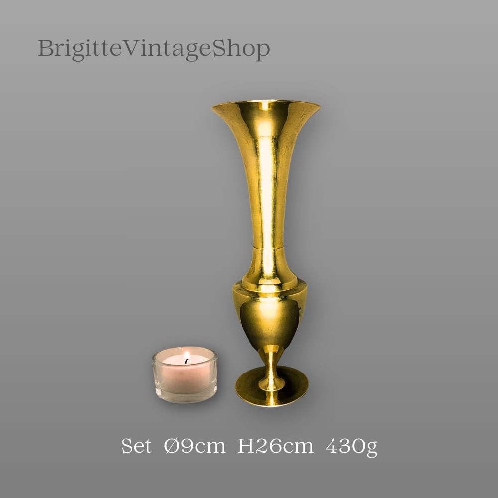 Brass vase candlestick